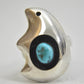 Bear Ring Turquoise southwest  band sterling silver   Size  7.25