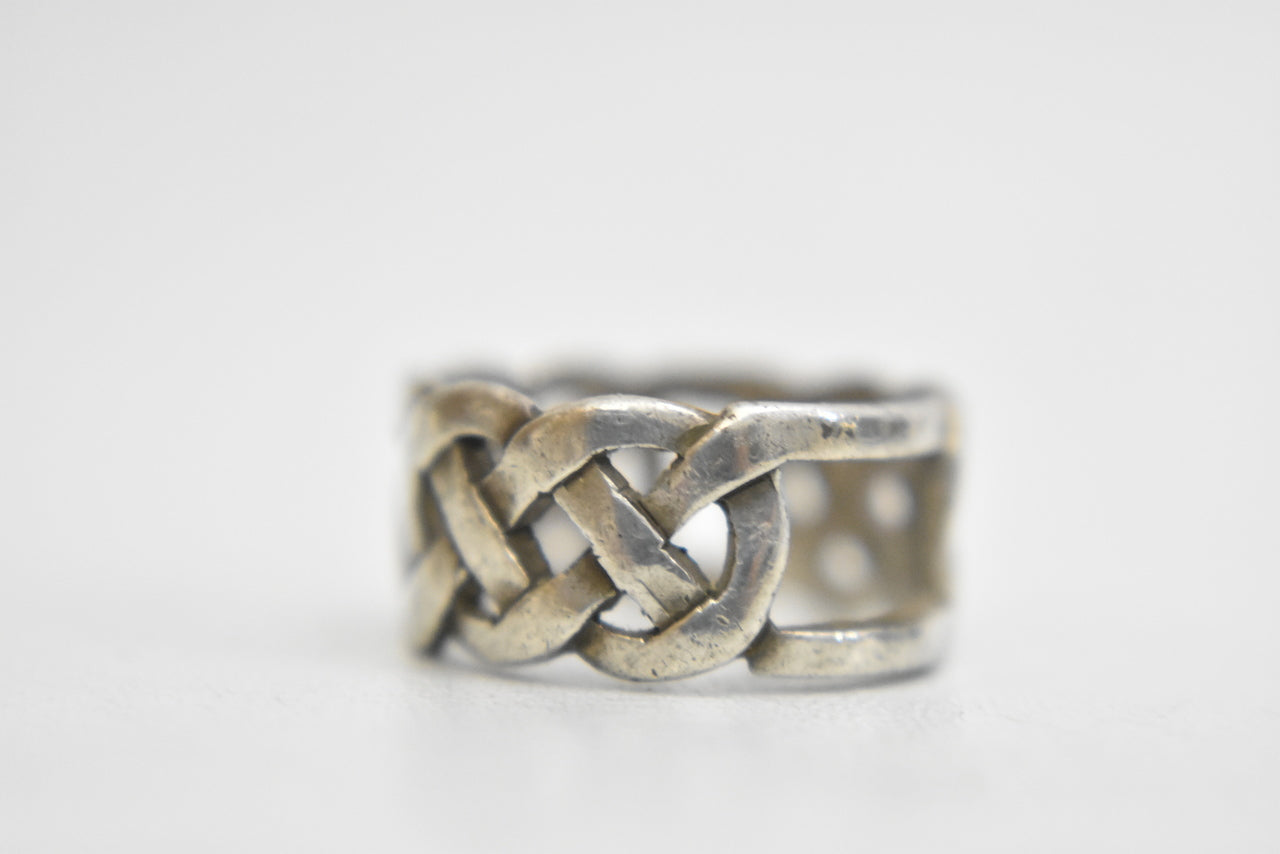 Celtic ring Size  5 Irish knots pinky band sterling silver women  girls