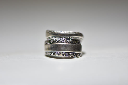 Spoon Ring Towle Vines Floral Vintage Pinky Band Sterling Silver Women Size  4