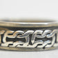 Rope spinner ring thumb sterling silver men biker band size 10.25