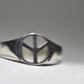Peace ring love band friendship sterling silver girls pinky children women