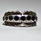 Onyx ring marcasite thumb band sterling silver women girls