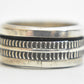 Chain spinner ring size  8.25 sterling silver women biker thumb band
