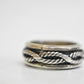 Spinner ring rope band pinky band sterling silver women   Size  5.75
