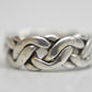 knot band rope ring sterling silver biker women  Size  8