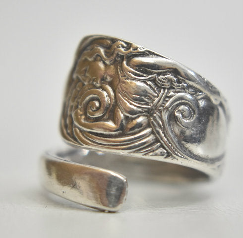 Lady spoon ring sterling silver pinky size 5.25
