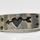Heart Band Arrow Ring Sterling Silver Band Size 12.50 Men
