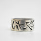 abstract bird ring sterling silver band boys pinky women  Size  5.75