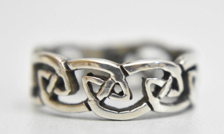 Celtic ring size 8.25 Irish knot band sterling silver men