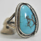 Turquoise ring Navajo southwest women sterling silver  Size 5