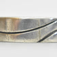 Vintage wave ring sterling silver band  Men size  11.5