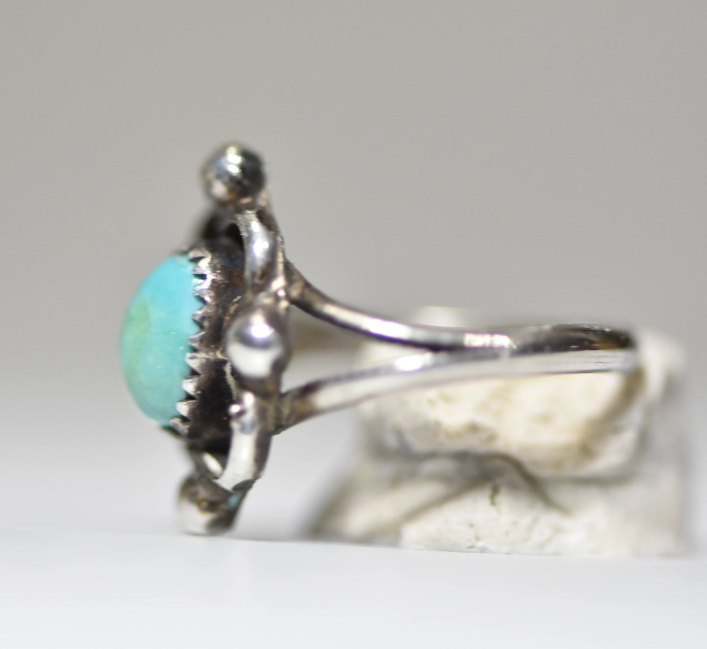 Turquoise ring southwest baby pinky Navajo sterling silver women