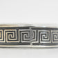 Greek Key ring sterling silver band men size 12