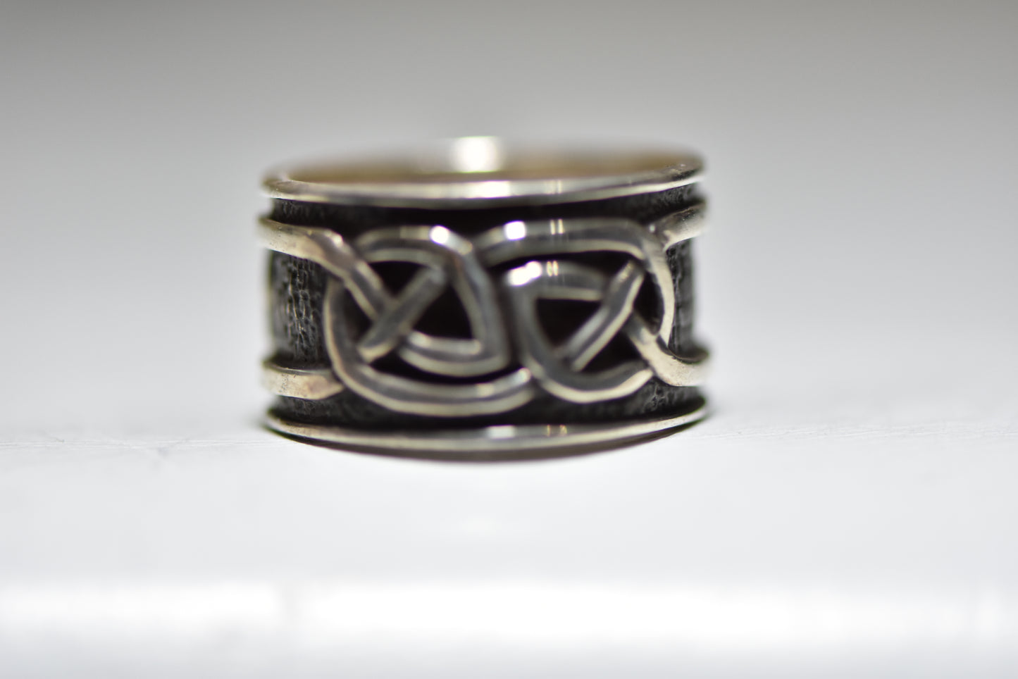 Celtic ring size 9.50 wide Celtic knot band sterling silver men women