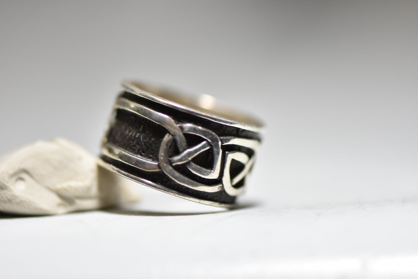 Celtic ring size 9.50 wide Celtic knot band sterling silver men women