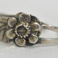 Flower Toe Ring Sterling Silver Band Size 2