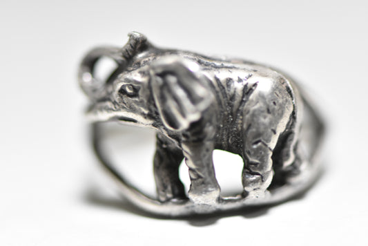 elephant ring animal pinky band sterling silver women girls