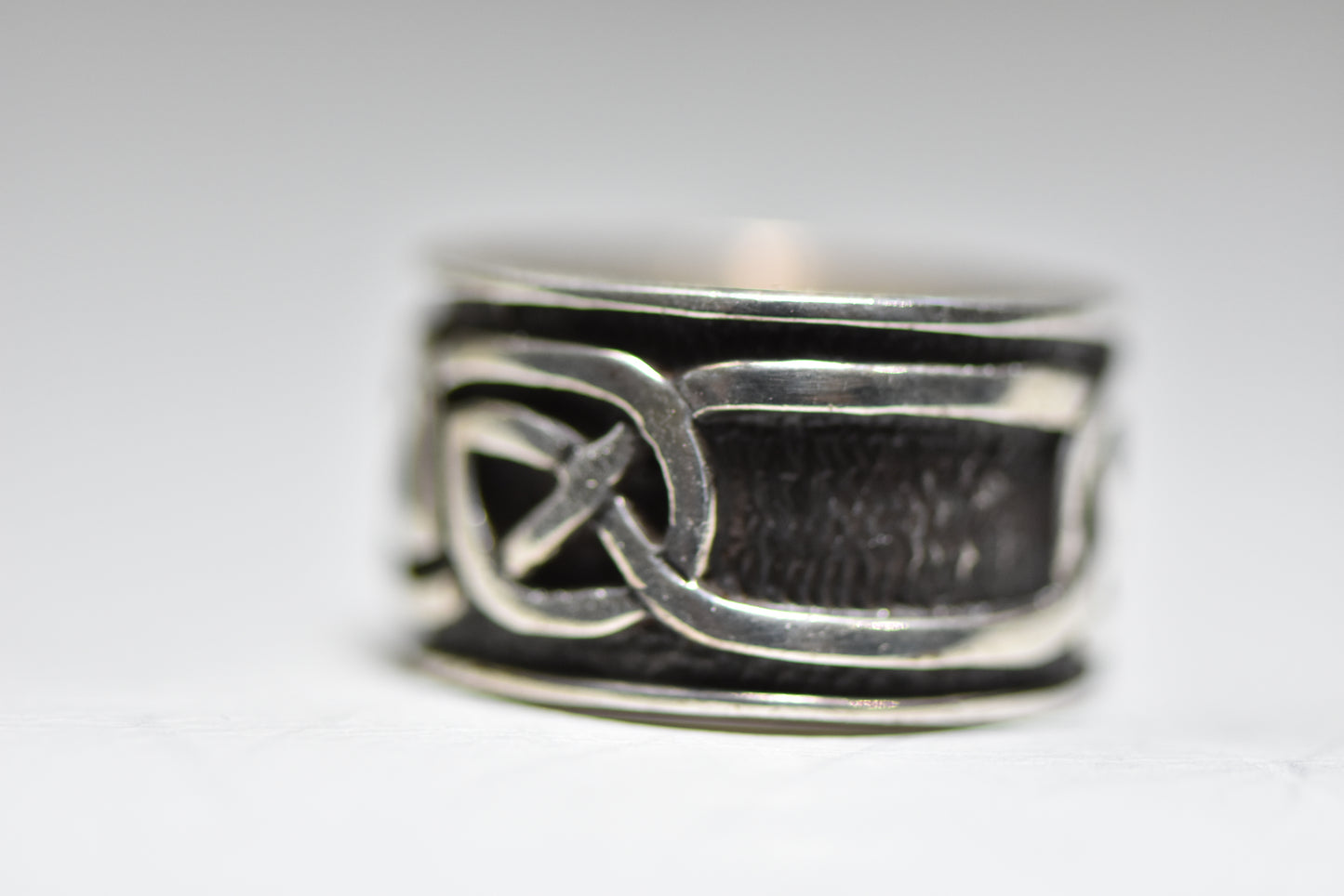 Celtic ring size 9.50 wide Celtic knot band sterling silver men women