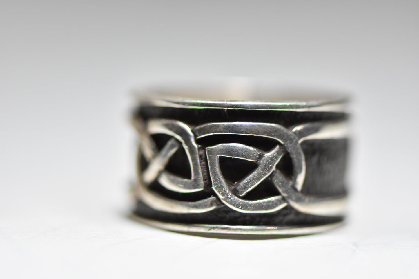 Celtic ring size 9.50 wide Celtic knot band sterling silver men women