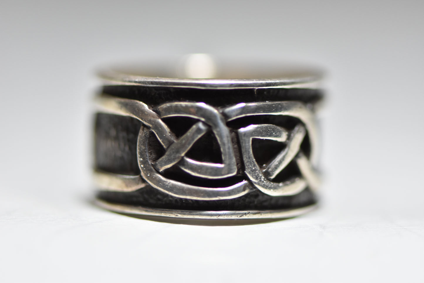 Celtic ring size 9.50 wide Celtic knot band sterling silver men women