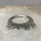 Brutalist ring size 5 stacker boho band sterling silver pinky