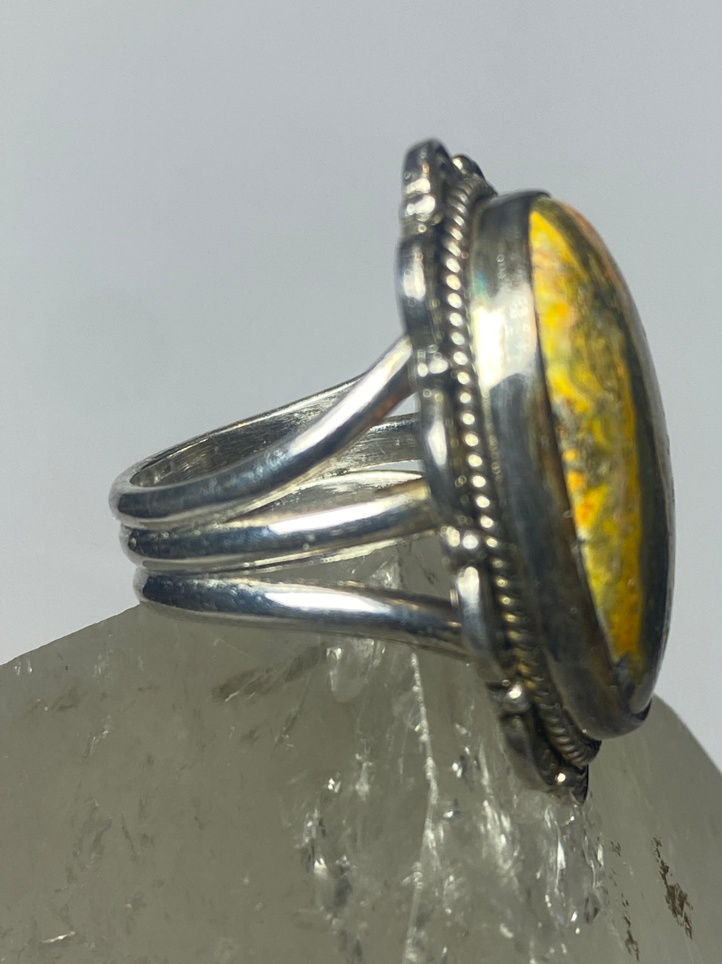 Bumblebee jasper ring size 5.25 sterling silver women girls