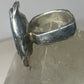 Abalone ring  brutalist band sterling silver women girls