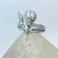 Winged Cupid ring heart valentine band sterling silver women girls