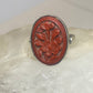 Cinnabar ring size 5  floral band  sterling silver women girls