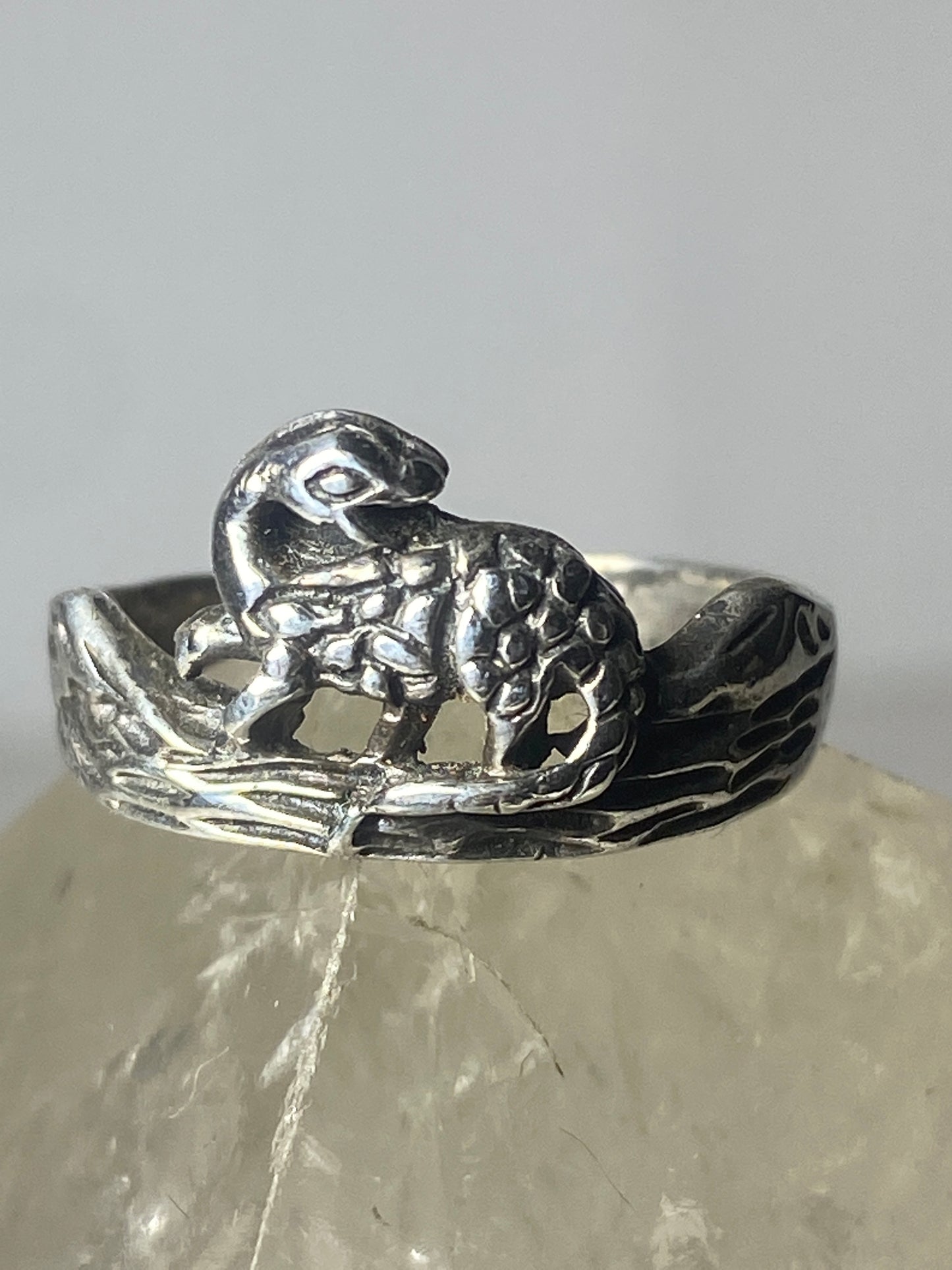 Dinosaur ring Dinosaur band sterling silver women girl