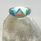 Turquoise ring size 7.50 spiny oyster inlay band southwest sterling silver women