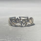 Geometric ring triangles band sterling silver women girls