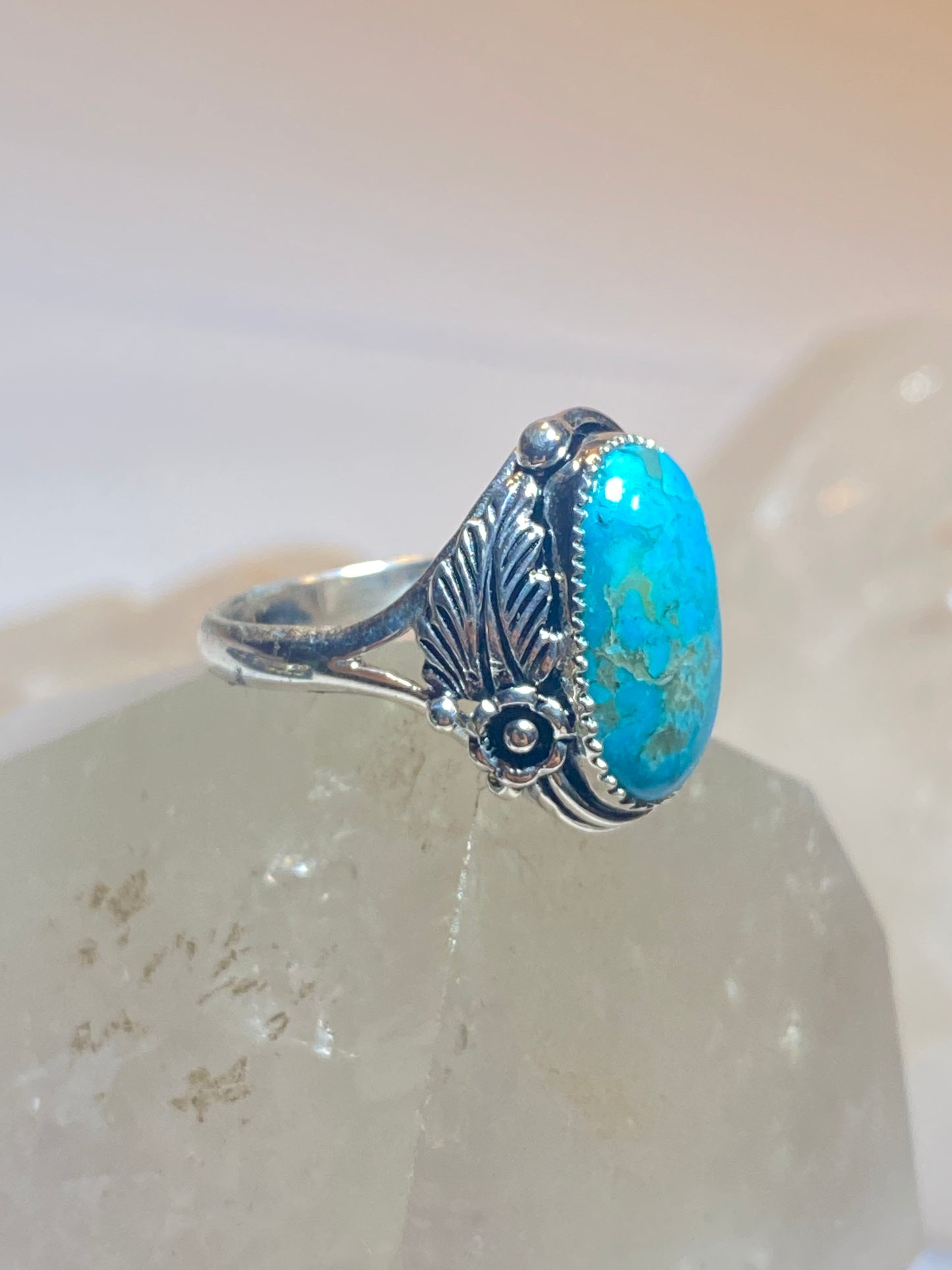 Turquoise ring size 7.75 Navajo southwest sterling silver