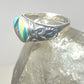 Turquoise ring size 7.50 spiny oyster inlay band southwest sterling silver women