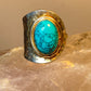 Turquoise ring spoon design sterling silver women girls