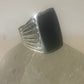 Onyx ring southwest band wide  sterling silver women girls