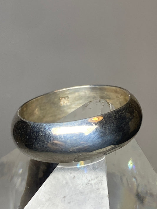 Vintage Plain ring size 5.75 wedding band stacker sterling silver D