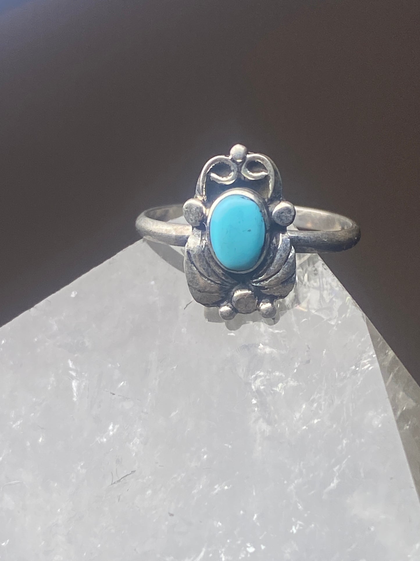 Turquoise Ring  southwest pinky sterling silver women girl pp