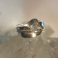 Opal ring feather band southwest sterling silver girls women
