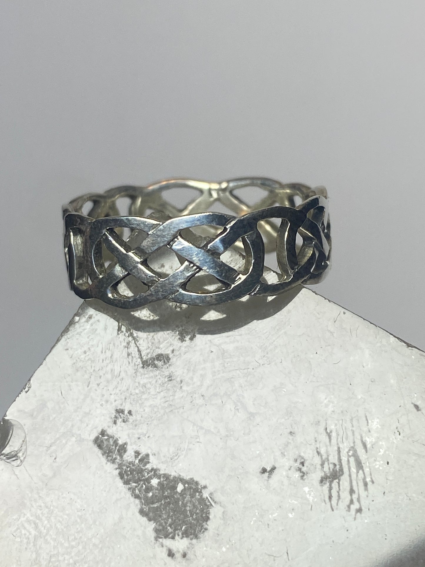 Celtic ring Knots band sterling silver women men