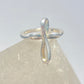 Cross ring  religious band sterling silver women girls
