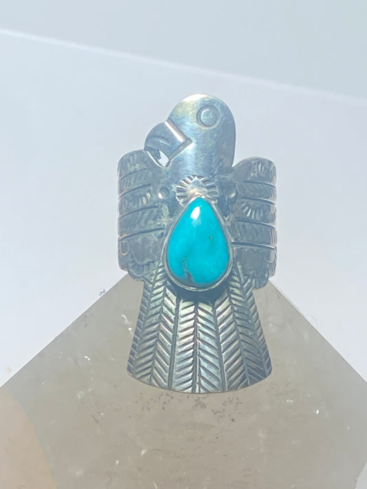 Phoenix ring turquoise Navajo sterling silver women girls