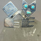 Cat ring size 7.25 Turquoise southwest  band sterling silver women girls