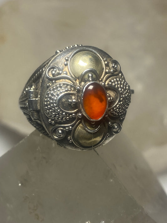 Poison ring boho  sterling silver women