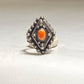 Poison ring coral filigree sterling silver women girls