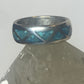 Turquoise chips ring southwest band sterling silver women girls