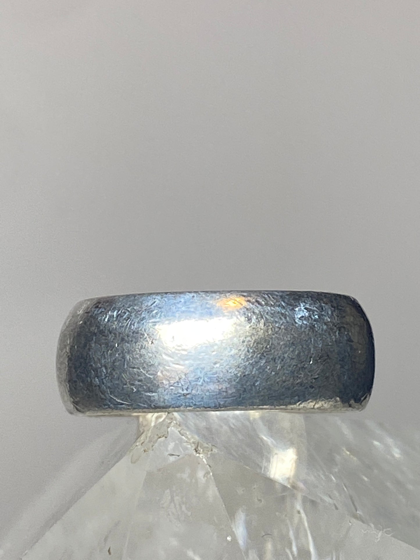Vintage Plain  ring size 5.75 wedding band stacker sterling silver K