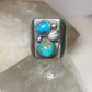 Turquoise ring size 8.75 Navajo band sterling silver  women men