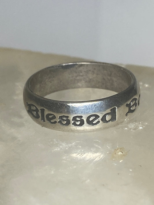 Blessed Be ring religious band sterling silver women girls