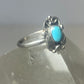 Turquoise ring southwest pinky floral leaves blossom baby children women girls  i